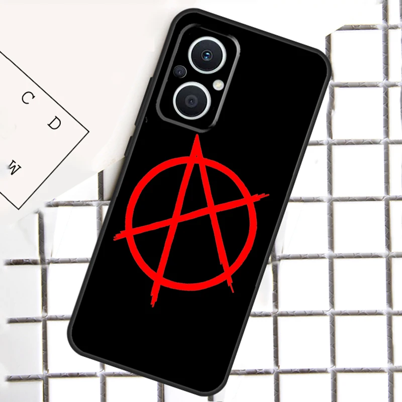 Anarchia Simbolo A Per OPPO Reno 8 7 Lite 8T 10 11 12 13 14 Pro 11F 12F 13F 14F OPPO Trova X8 X5 X6 Pro Custodia