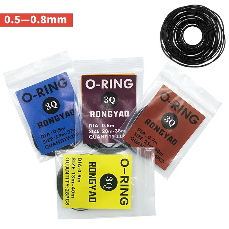 0.5/0.6/0.7/0.8/0.9mm Watch O-Ring Waterproof Rubber Watch Back Cover Gaskets Watch Repair Tool For Watchmaker Tools Accessory