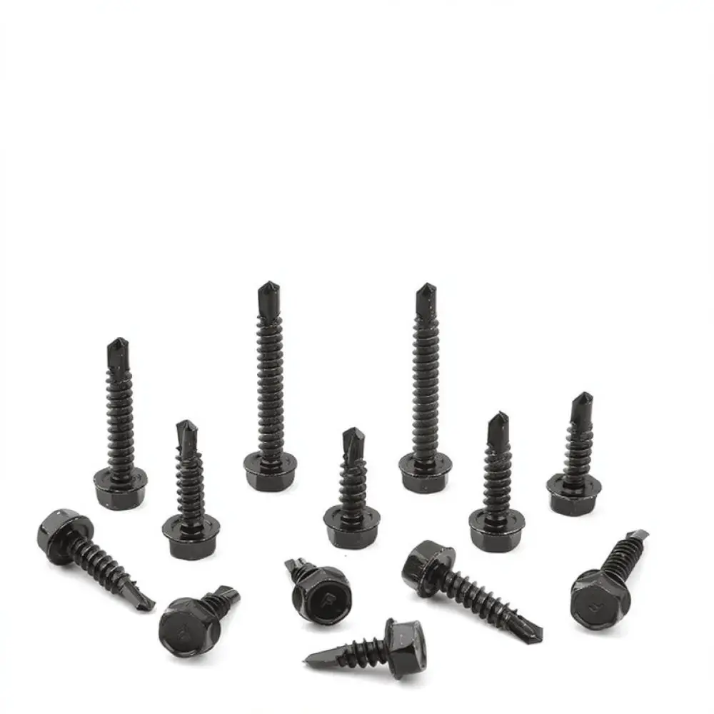 Zinc Plated Hex Head Drill Point Screws Industrial Hardware Fasteners For Metal Wood Installation Maintenance Tasks