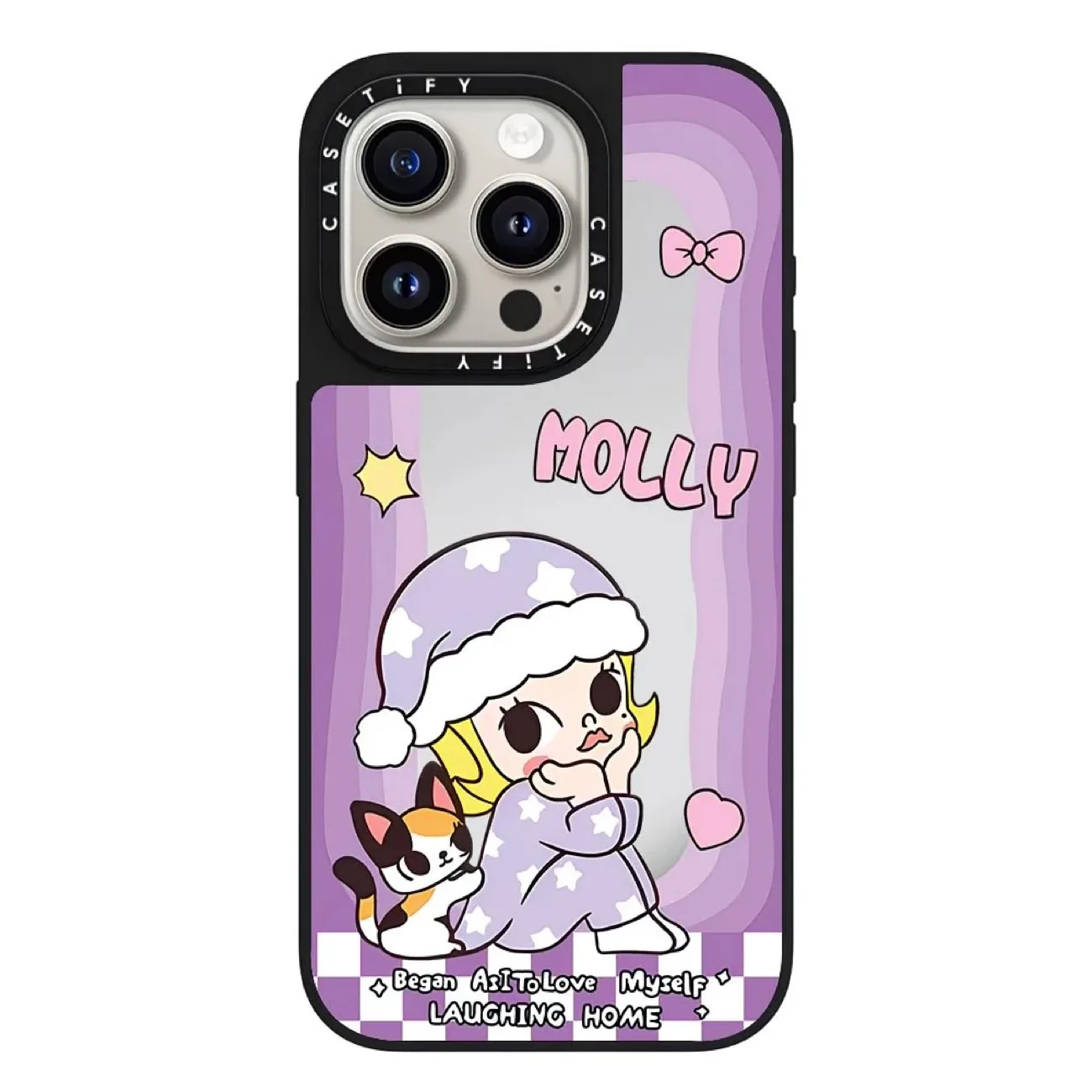 علامة تجارية مشتركة مولي موجة مرآة مولي آيفون 16/17 برو 15 برو ماكس جراب هاتف 14 مرآة #2