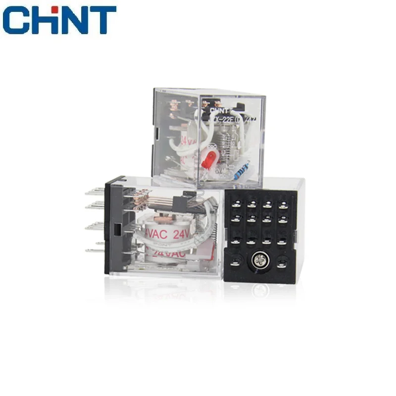 CHINT JZX-22F(D)/2Z 3Z 4Z DC24V AC24V 220V MY2NJ Intermediate Relay Miniature Power Relay Electromagnetic Relay 5A