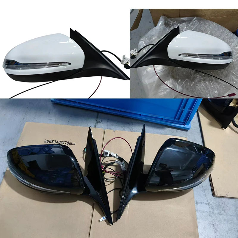 Car Side Mirror For Mercedes W205 C Class 2014-2021 LHD Heated Electric Adjust No Fold No Memory No BSA OE 2058100100 2058100200