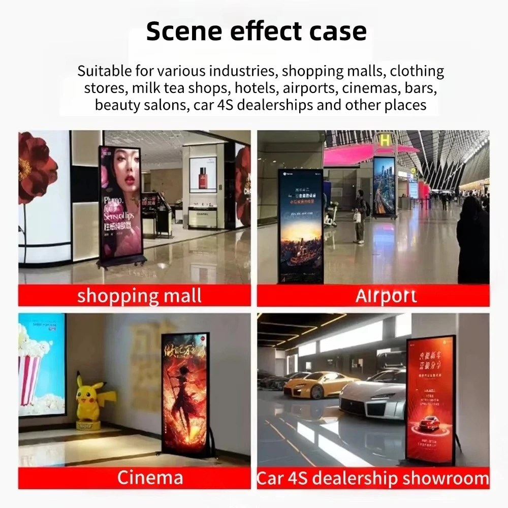 P2.5 Indoor Folding LED Poster Advertising Screen Movable Splicing Split Screen Display Electronic Advertising Machine view 5