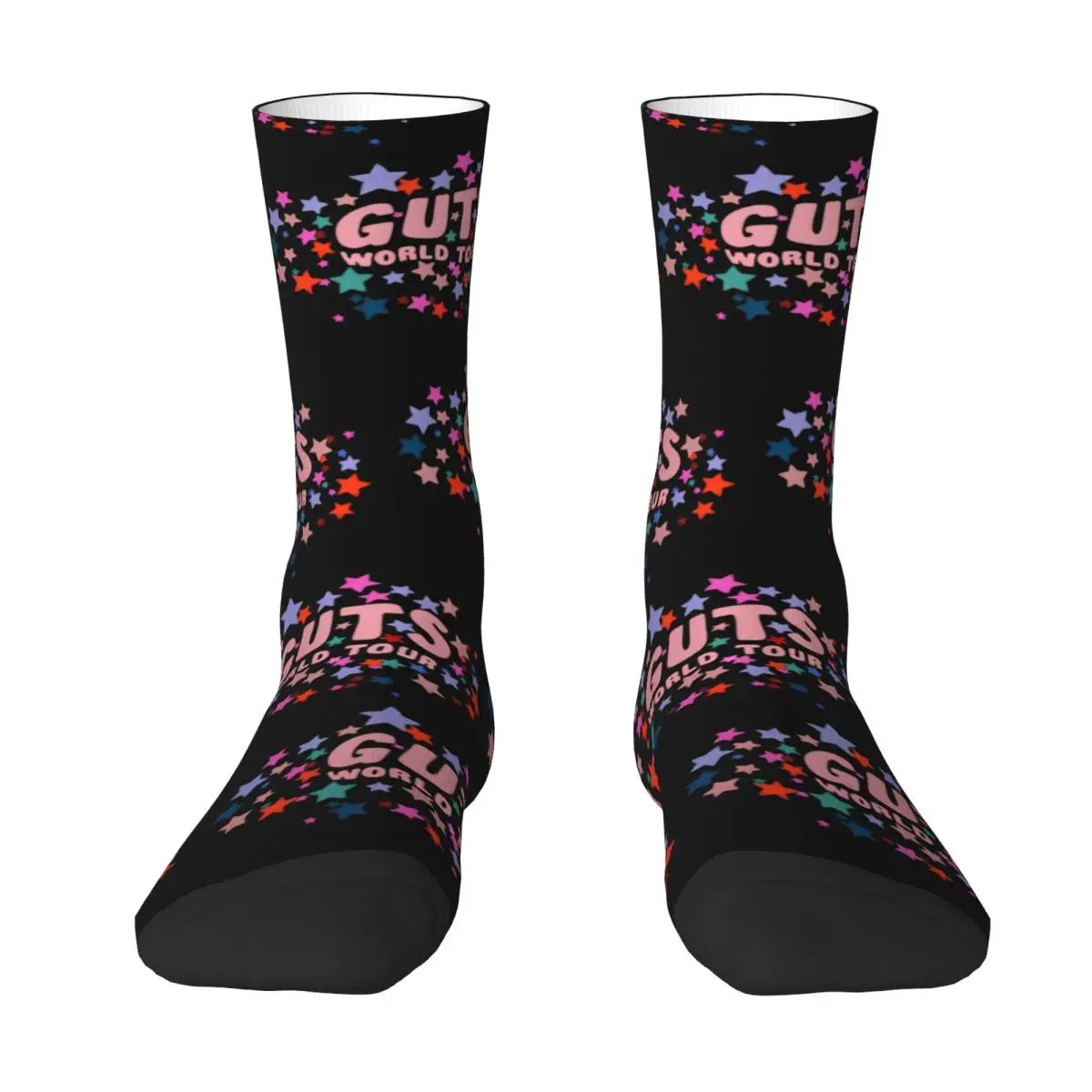 Calcetines de fútbol coloridos para hombre y mujer, medias largas de poliéster absorbentes del sudor, de la gira mundial Olivia Guts