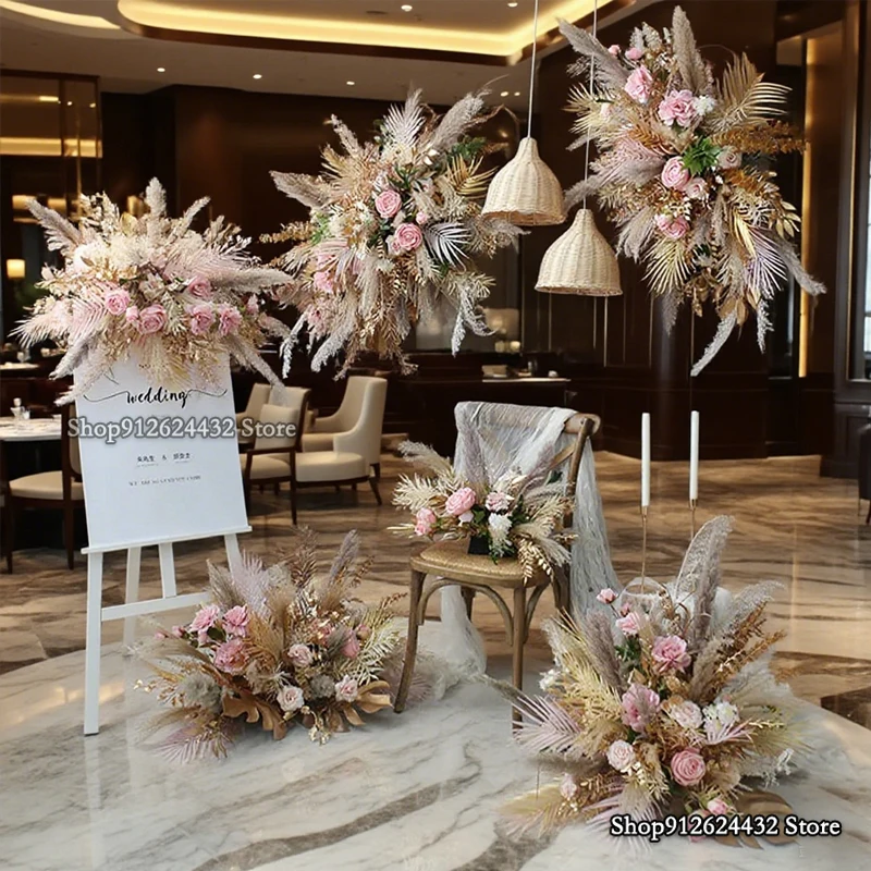 

Natural Dried Pampas Grass for Wedding Floral Arrangement, Flower Row, , Window Display,Home Outdoor Activity Backdrop Decor