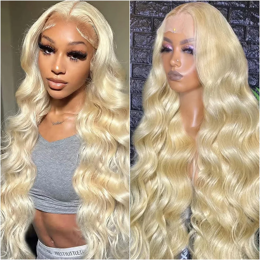 

Парик из натуральных волос 200 Density 613 Honey Blonde Body Wave, 13x6 HD прозрачный, 13x4 кружевной фронтальный, бразильский, предварительно прорезанный, для женщин