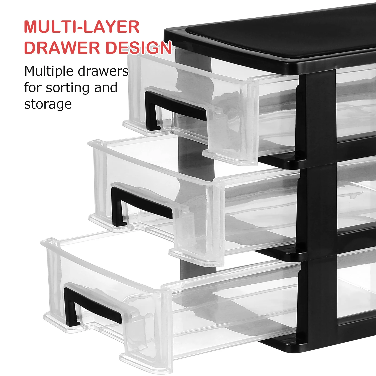 2 Layers Cosmetics Storage Holder Sundries Boxes Small Refrigerator Drawer Type Organizer The Tote Bag Shelf Wardrobe