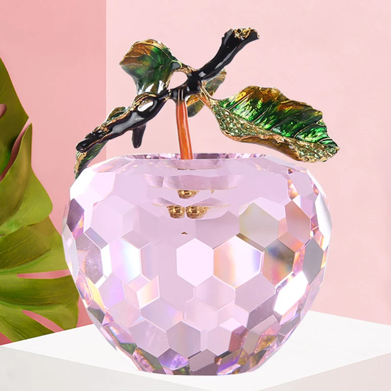 

Crystal Apple Ornament Creative Home Decoration Birthday Christmas Eve Gift
