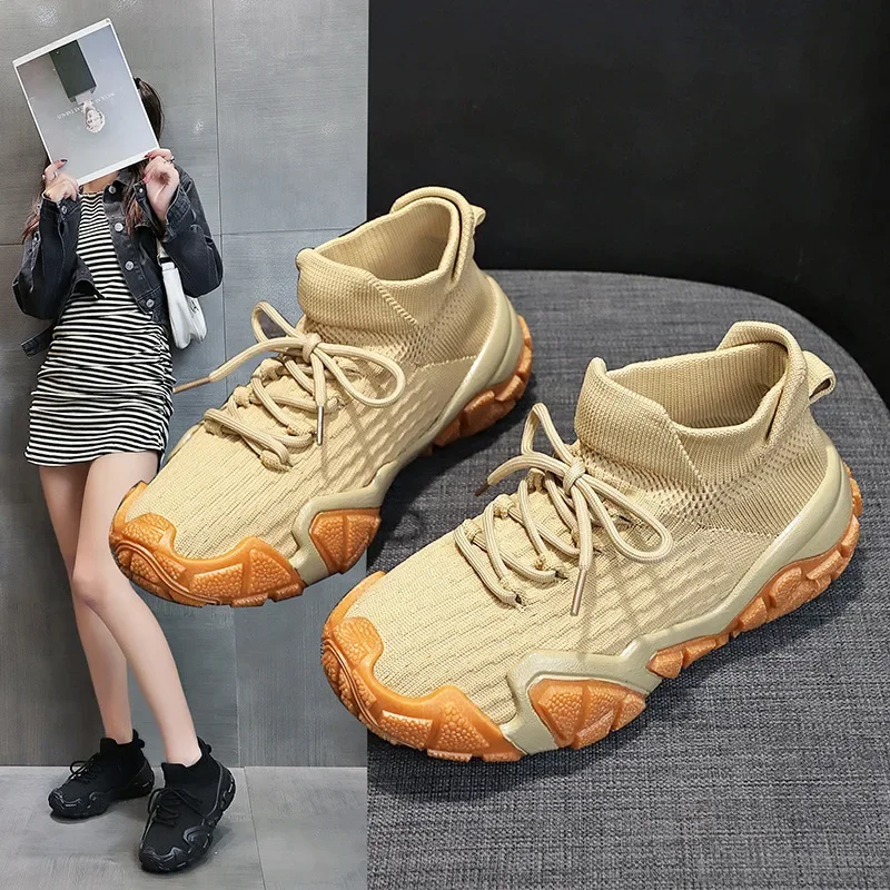Men's and Women's Mesh Breathable Sports Casual Shoes Fashion Outdoor Couple Sneakers for Women 2021 New Fashion Platform Shoe