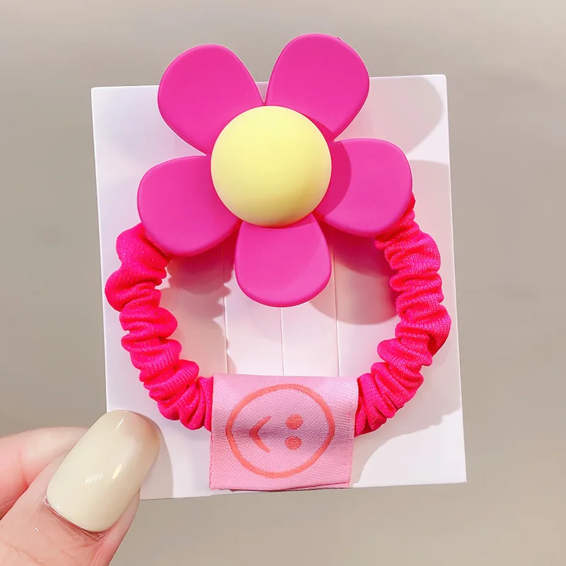 New Women Colorful Flowers Rubber Band Elastic Hair Bands Korea Headband Headdress for Girls Kids Hair Accessories Ornaments