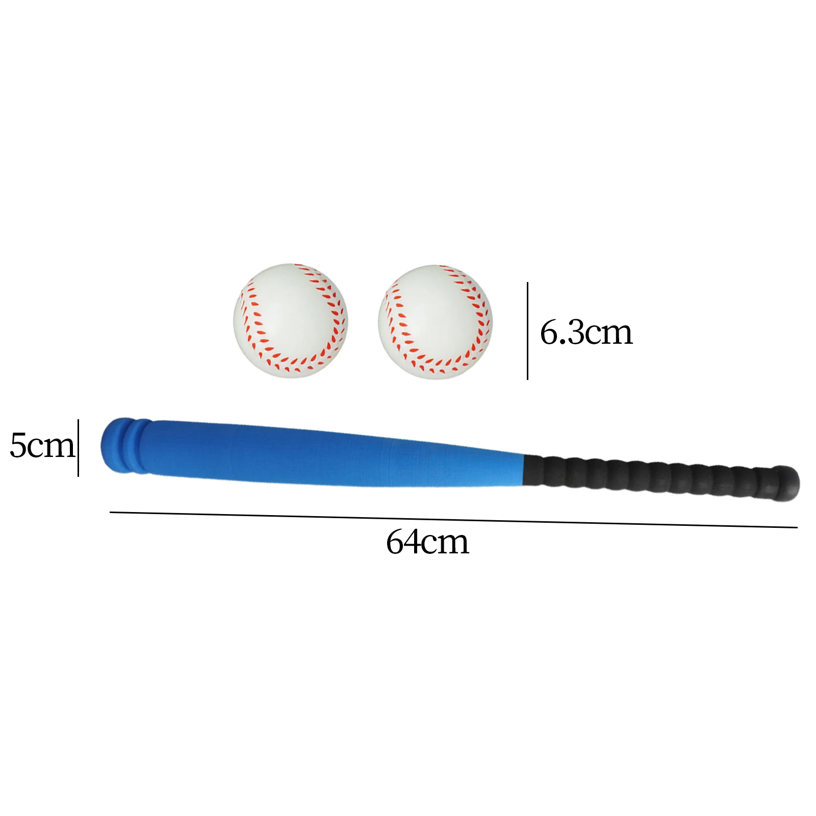 Jeu De Baseball Gonflable Pour Enfants - 6 Battes + 6 Balles - Kit Sport Extérieur Plastique Léger Et Sûr