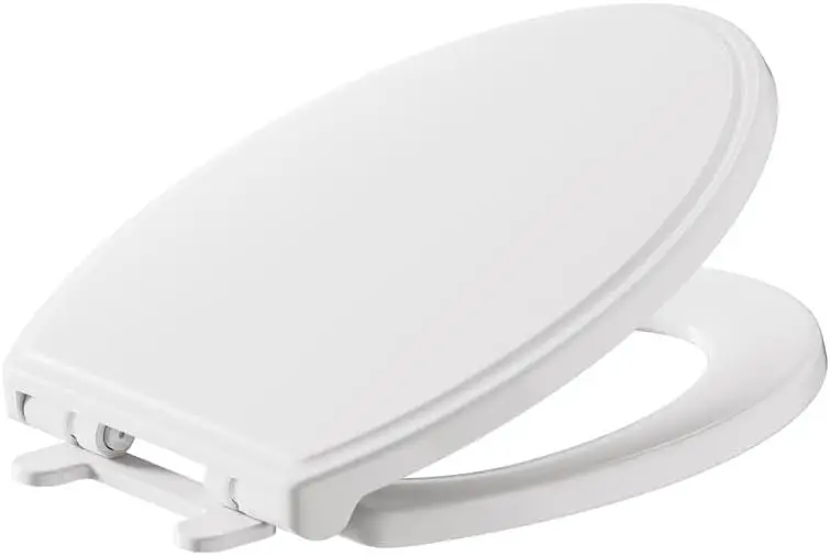 

Traditional Luxury Elongated Toilet Seat with Soft Close in White, Durable and Easy to Install