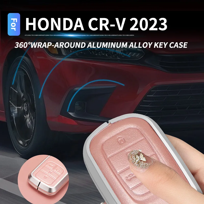 

Car key cover FOR Honda CRV 6th CR-V 2023 2024 key shell case PU Leather Remote control sleeve interior decorations accessories