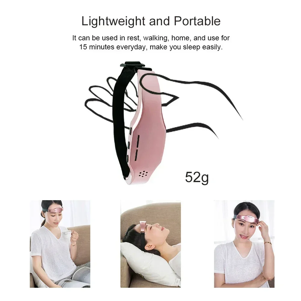 Electric Headache & Migraine Relief Head Massager Insomnia Pulse Therapy Release Stress Sleep Monitor Relax Health Care Eye Mask