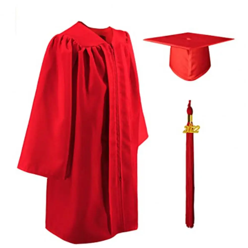 Conjunto de vestido de graduación Unisex, gorro de despedida de soltera con gorro de graduación para hombre y mujer, 1 Set, 2022