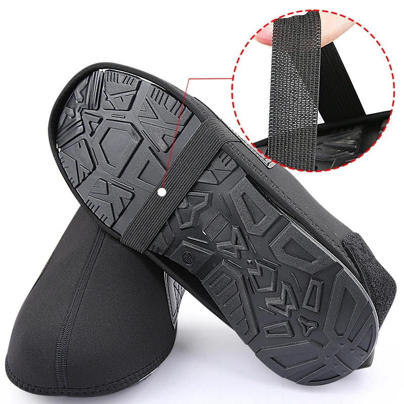 1/2pcs Ouble Ski Shoe Cover Waterproof Warm Shoe Cover Black Snow Boot Cover Protection Help Retain Up To Plus20 Degrees