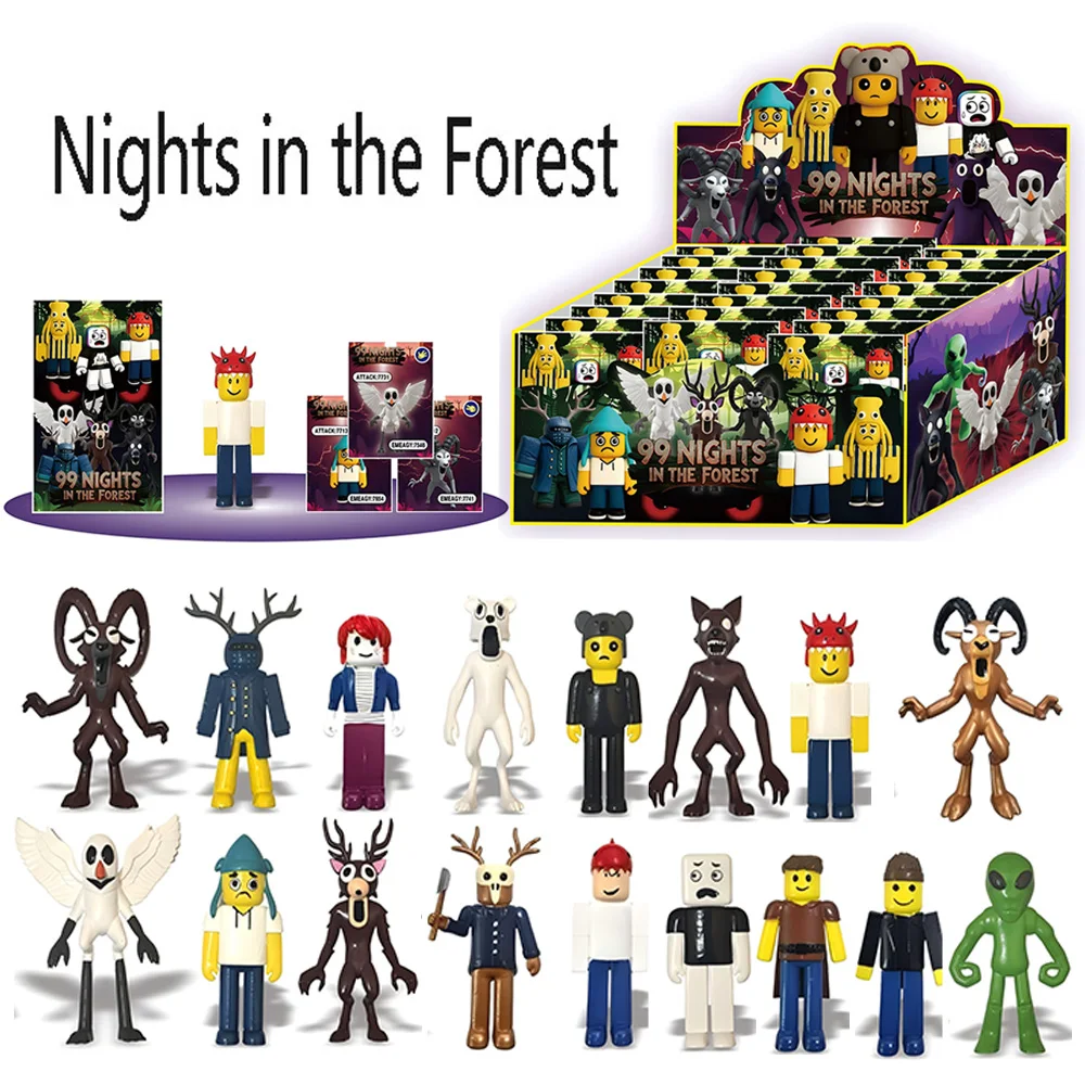 99 ليال في الغابة أرقام تمثال البومة الماعز الذئب الغزلان لعبة بلاستيكية هدية أنيمي صندوق أعمى عمل نموذج دمية غامضة ديكور #1