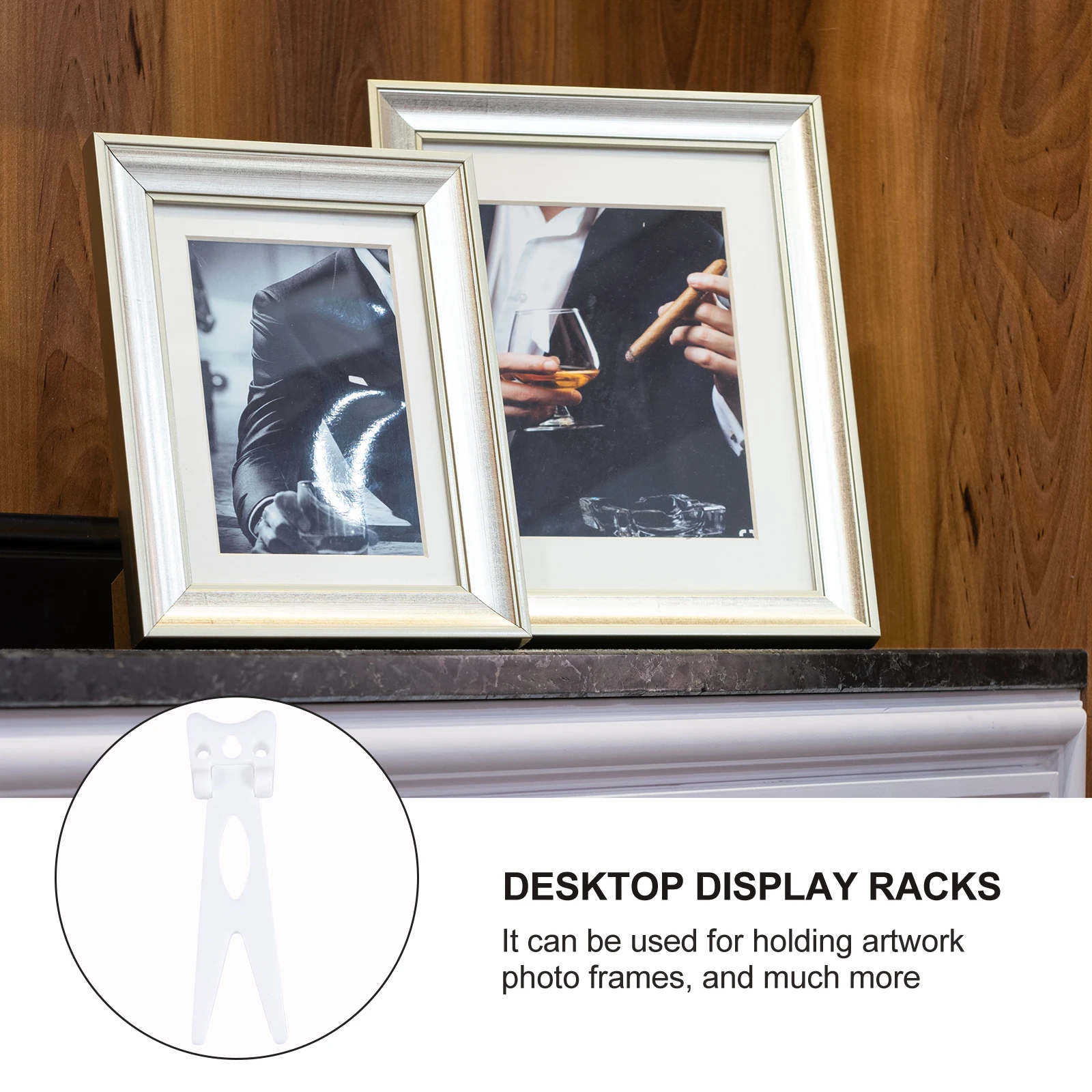 

50pcs Home Photo Frame Racks Tabletop Plastic Brackets Artwork Holders Supports Organizer Decorative Use For Living Room