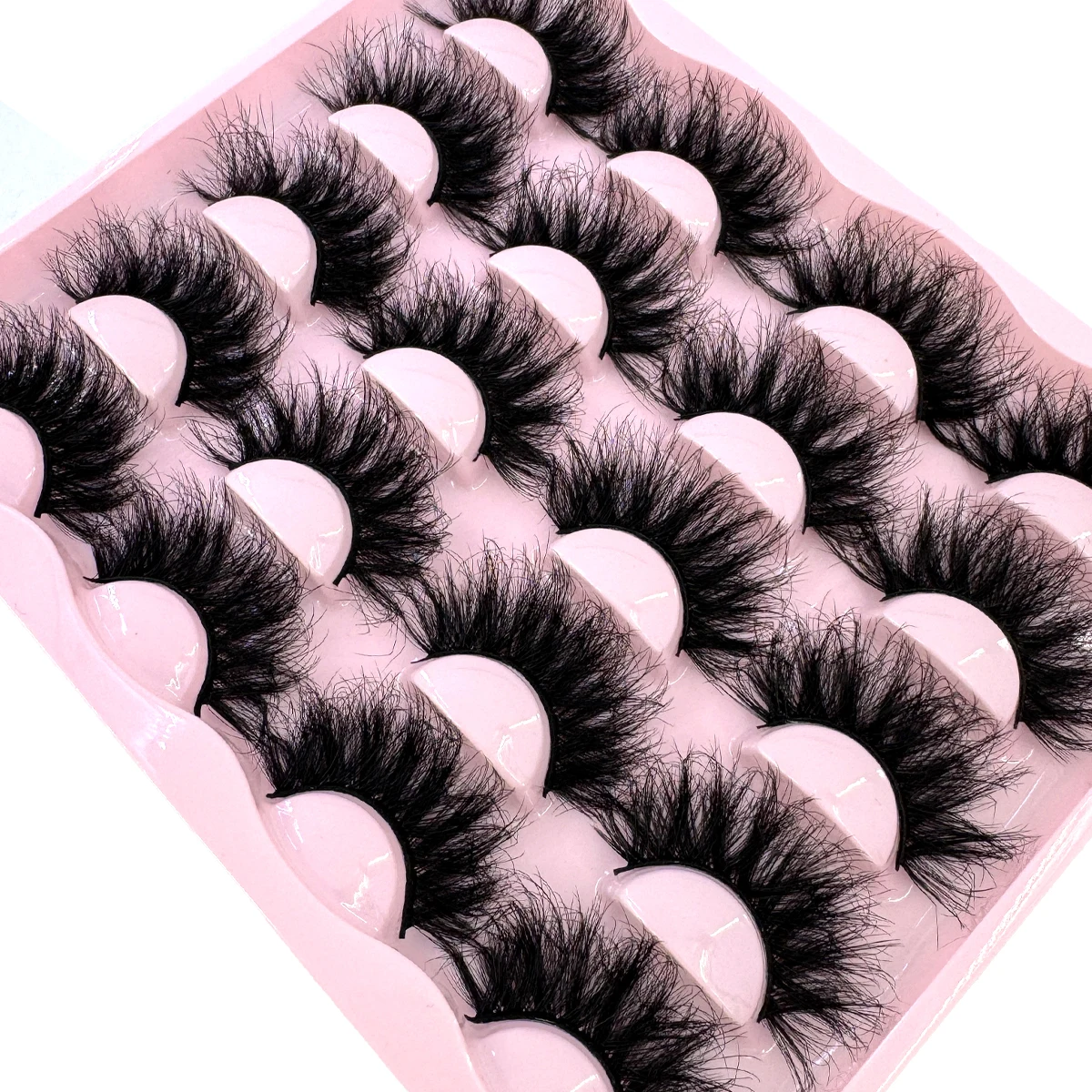 10 Pairs 3D Faux Mink Wispy False Eyelashes