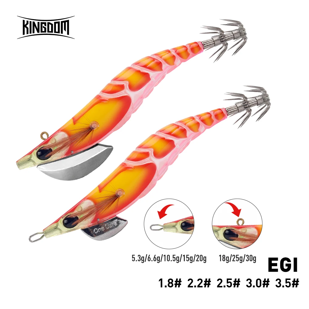 Kingdom Squid Bait – Señuelos EGI luminosos para calamar y pulpo