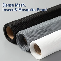 Pure Net Mosquito Screen for Windows - Customizable Size, Easy Installation, Durable and Washable (Gray, Black, White)