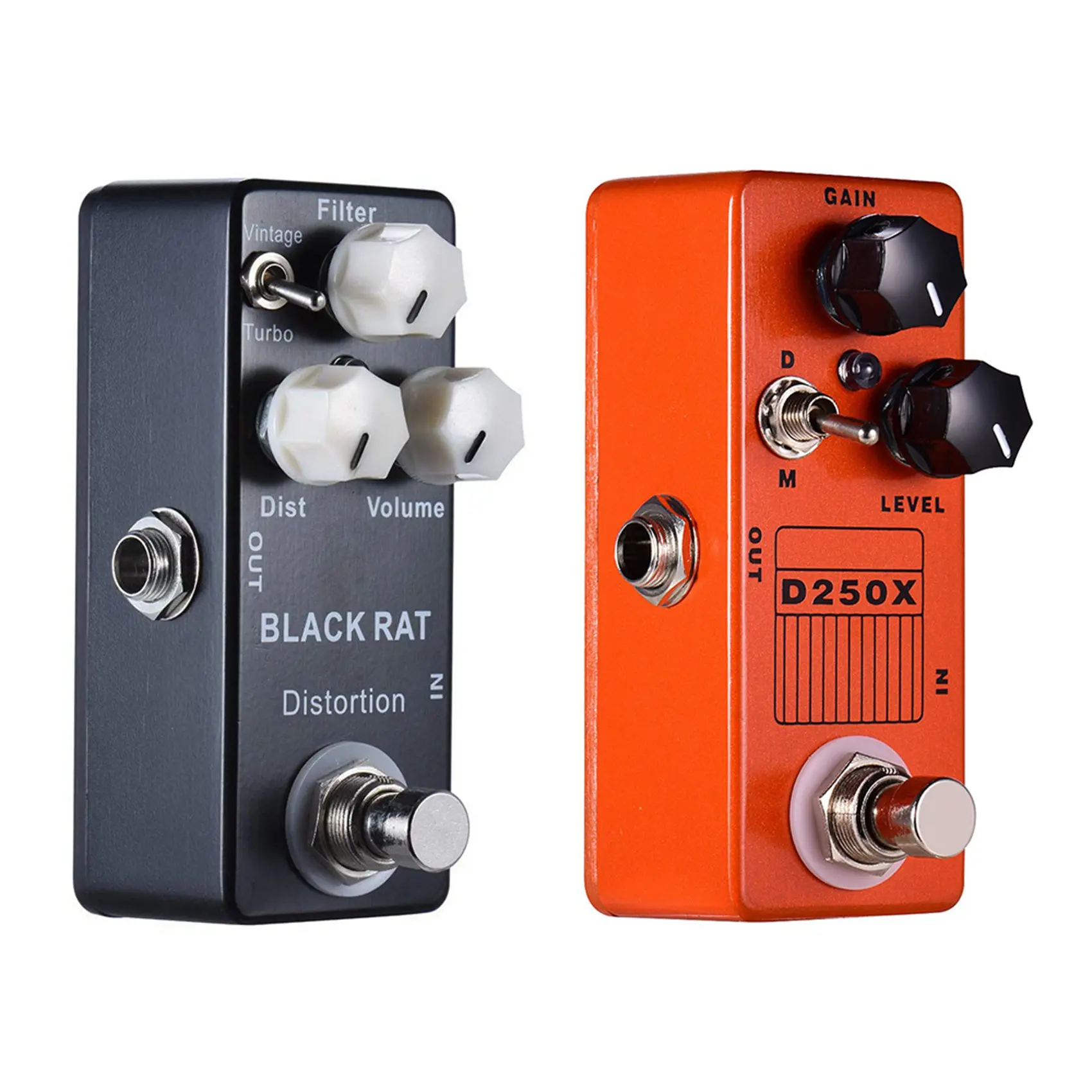 

Mosky 2 Pcs Mini Guitar Effect Pedal, Black & Orange-B60B