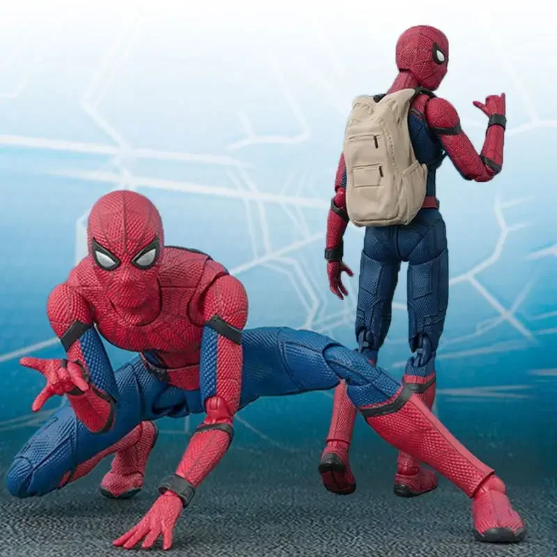 Shf Spider-Man Action Figure Toys, 15cm, Spider-man Homecoming, Statue mobile multi-accessoires, Butter Model, Cadeaux pour enfants