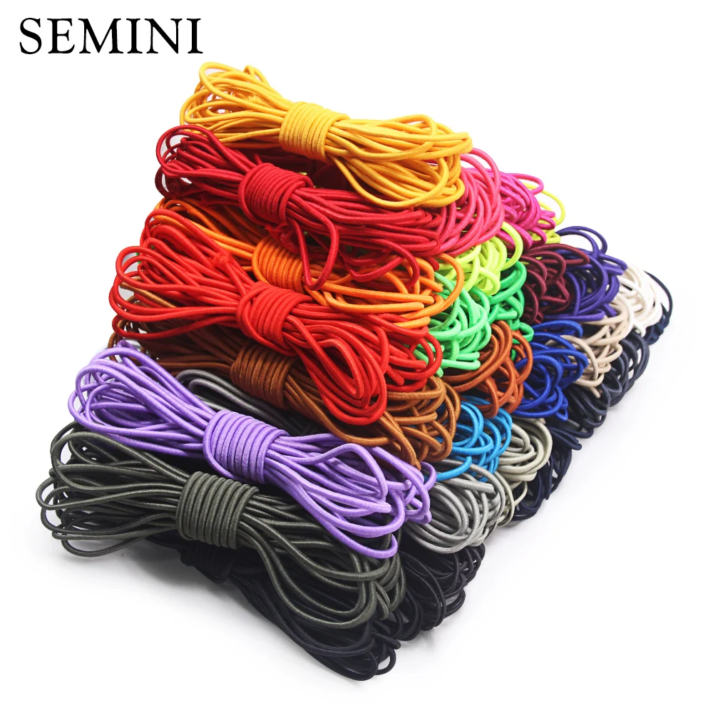 6 Yards 2.5mm Elastic Rope Elastic Band Shock Cord Bungee Rubber Band Stretch Thread for Garment Accessory Craft Handmade DIY