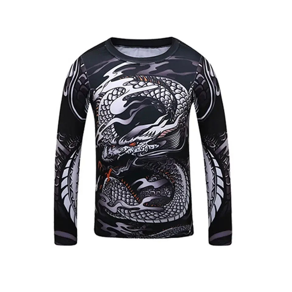 Snake Kids jiu jitsu MMA T-shirt + spodnie Bjj Rashguard KickBoxing zestaw chłopiec dzieci Muay Thai spodenki odzież MMA rajstopy uciskowe