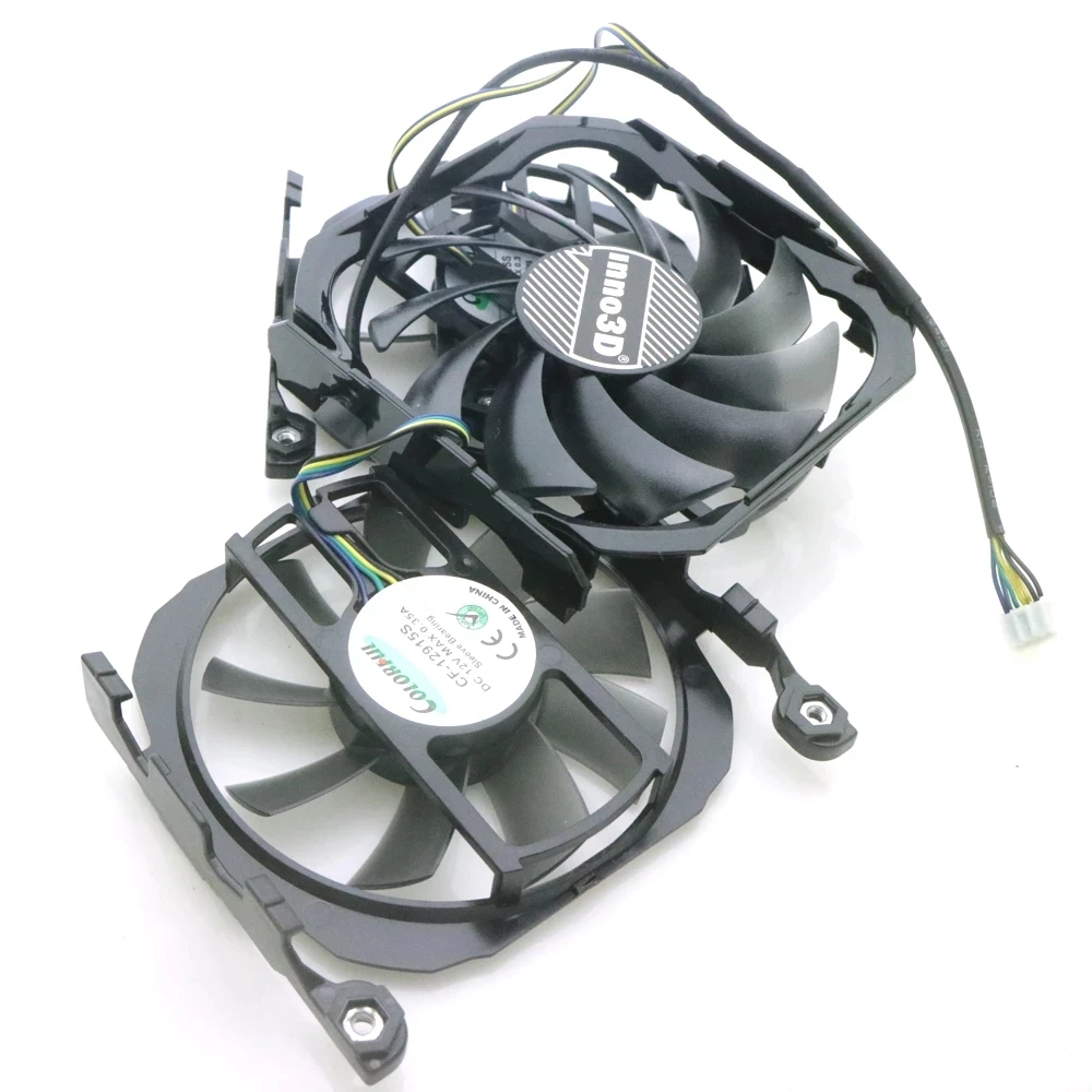 Ventilador VGA para placa gráfica de resfriamento, 4 fios, 4pin, Inno3D, GTX760, 670, GTX680, GTX660ti, CF-12915S, DC12V, 0.35A, 85mm, 75mm