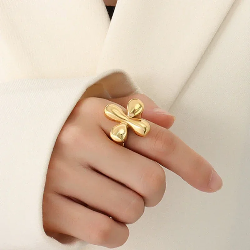Modern Jewelry Vintage Temperament Metal Rings For Women Party Gifts Simply Design Accessories Hot Selling Dropshipping