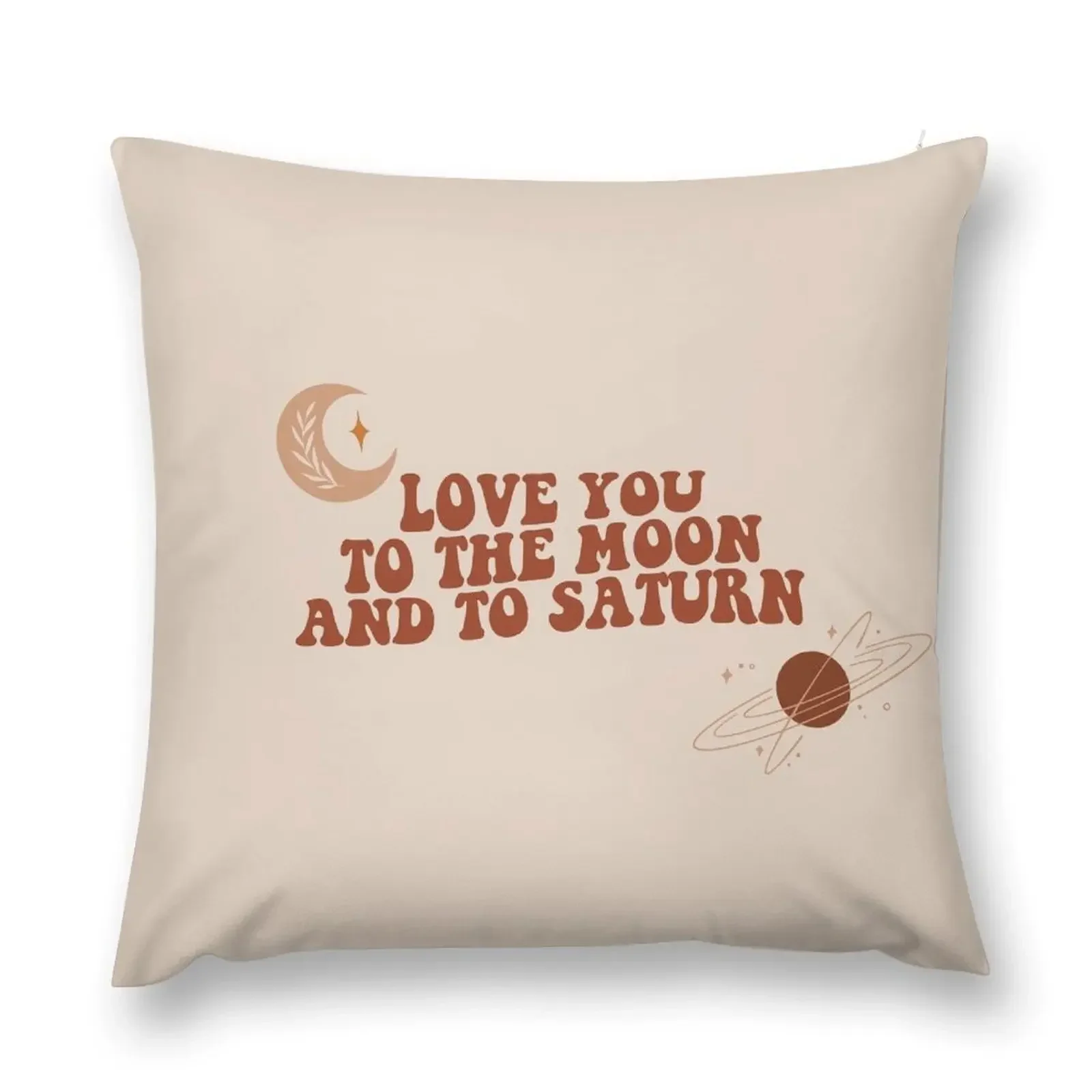 Love You To The Moon And To Saturn Throw Pillow Decorative Cushion Cover sleeping pillows pillow