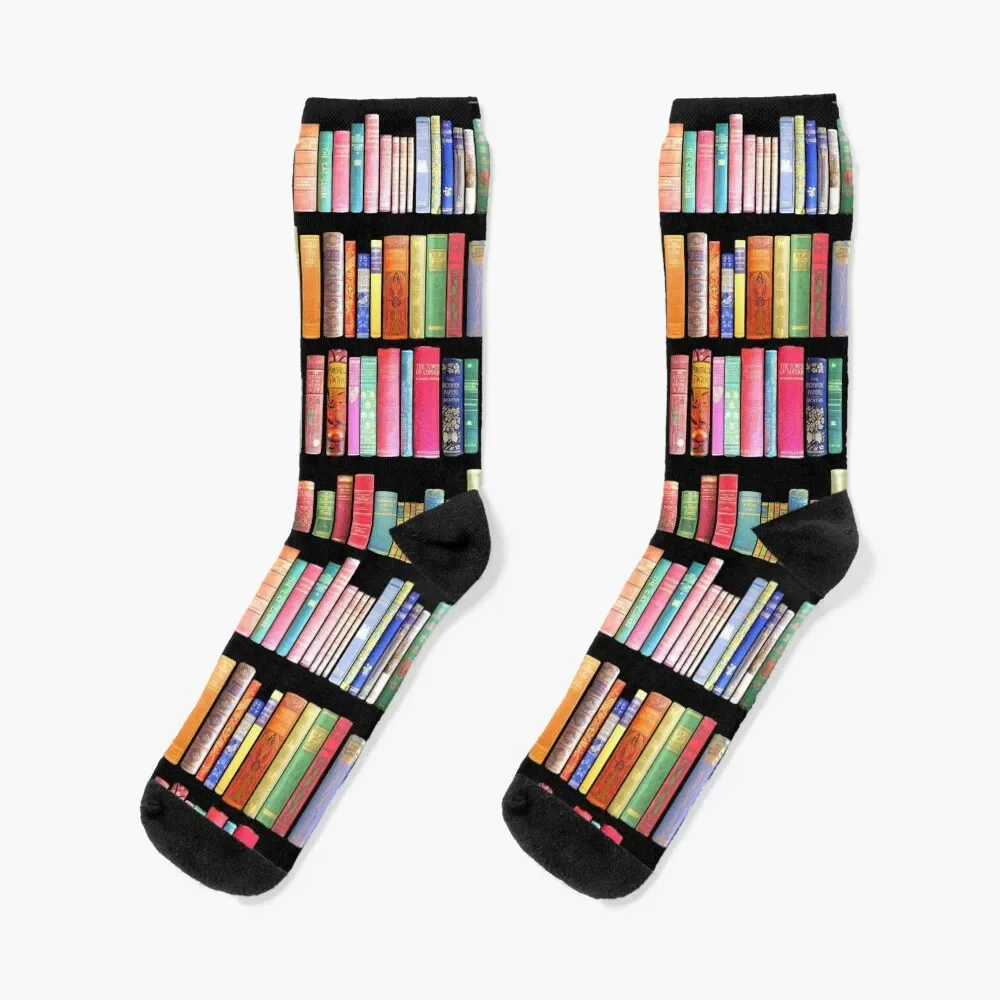 Bookworms Delight / Antique Book Library for Bibliophile Socks Children's hockey Socks For Women Men's