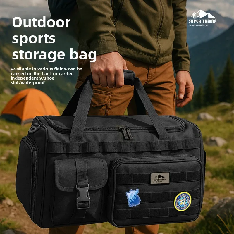 Large Capacity Outdoor Sports Travel Duffel Bag Convertible Backpack Shoulder Carry for Camping Fitness Gym Weekend 여행 가방 view 2