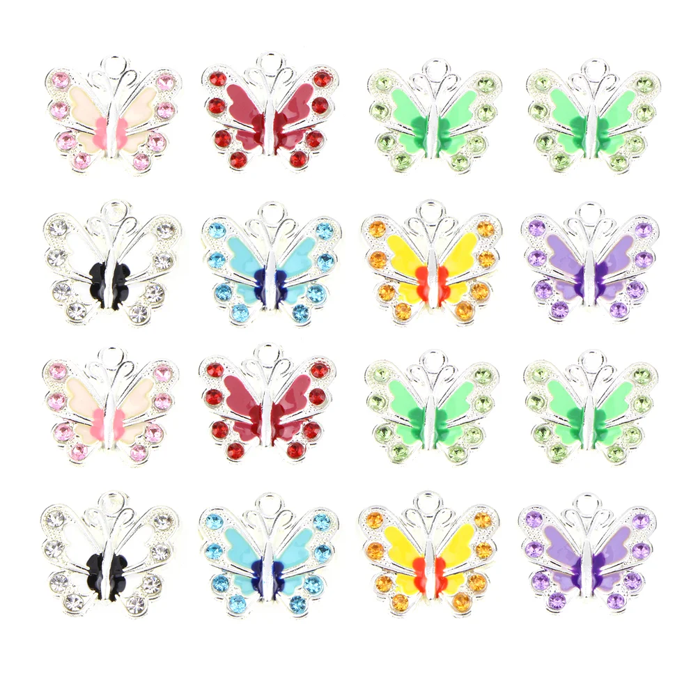 35pcs DIY Accessories Oil Drop Diamond Accessories Necklace Pendant (5pcs in Each Color, Green, Pink, Red, Purple, White, Blue,