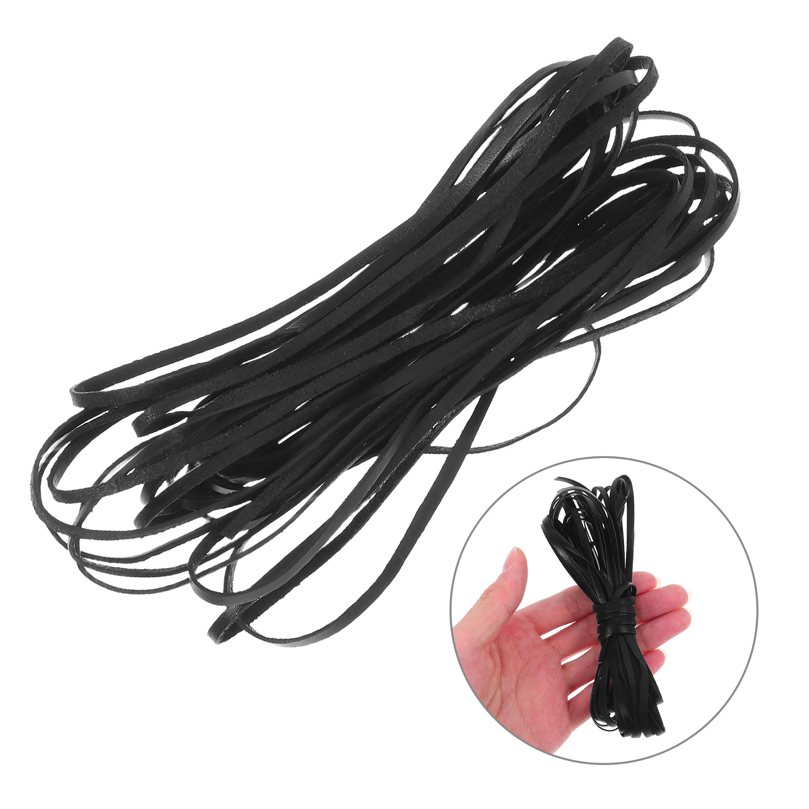 

Flat Cowhide Craft Rope for DIY Jewelry Making Braided Cord String Necklace Bracelet Pendant Handmade Weaving Projects Supply