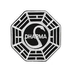 Dharma LOST Swan Embroidered Patches Labyrinth Iron on Embroidery Badges for Garments Cloth for Teachers Students Workers DIY