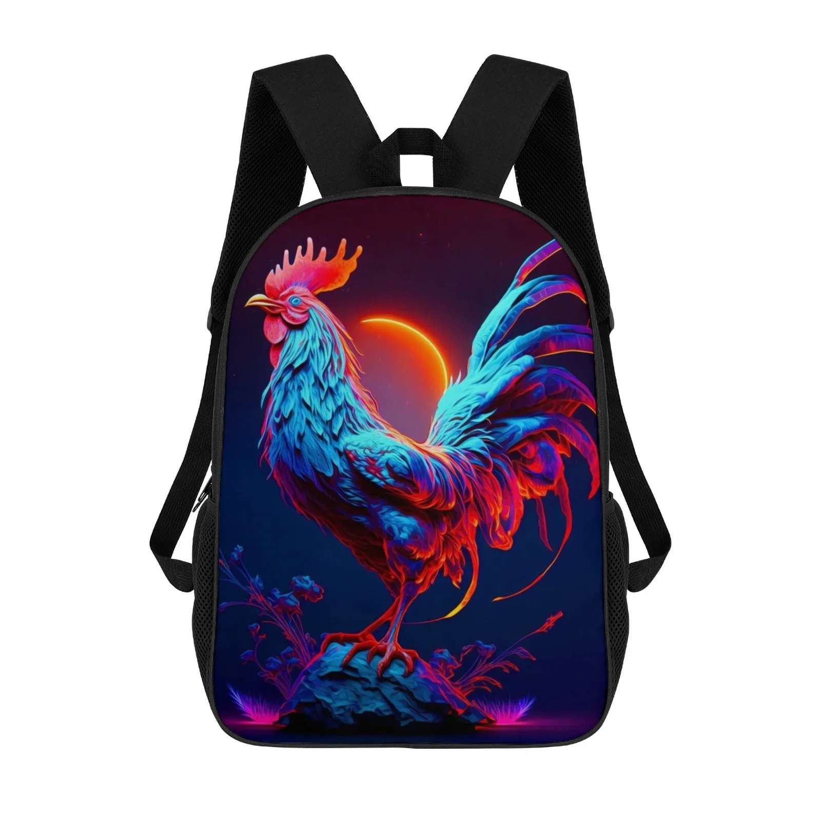 

Rooster Sac A Dos Printed Book Bag Class Bags For Girl 17 Inch School Backpack Bag