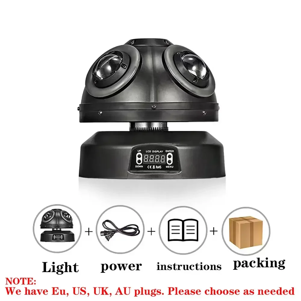 Luce a testa mobile da 120 W LED RGBW 4in1 Fascio rotante Luce da palcoscenico Controllo DMX per attrezzature di intrattenimento per feste da discoteca di Natale