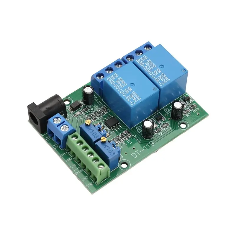 AT82-LM393 2CH DC Voltage Comparator Module 5V Relay Board 2 Channel For Automotive For Automotive Circuit Modification Circuit