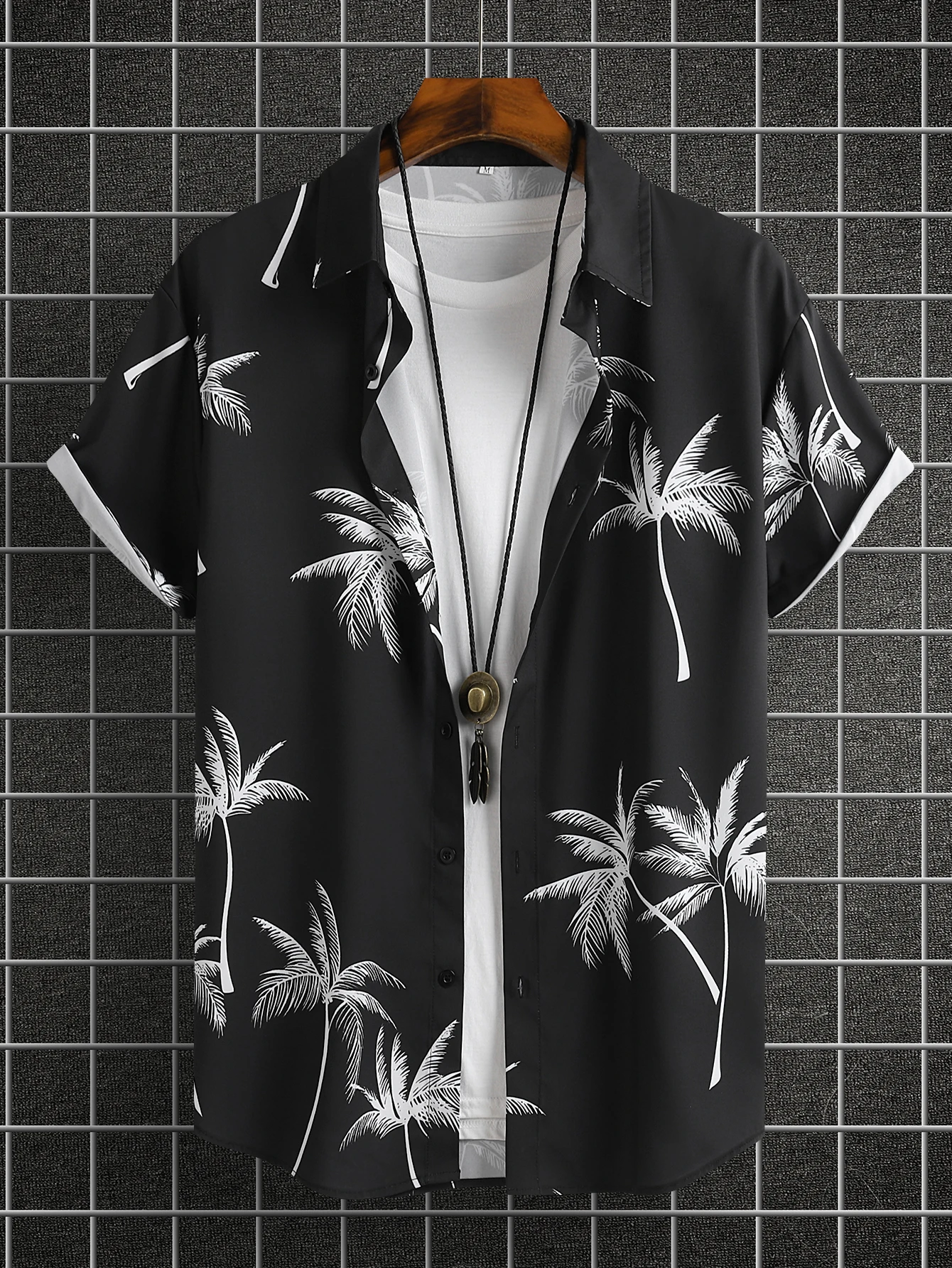 2024 Men's Fashion digital Printed short-sleeved Shirt Men's Hawaiian printed shirt