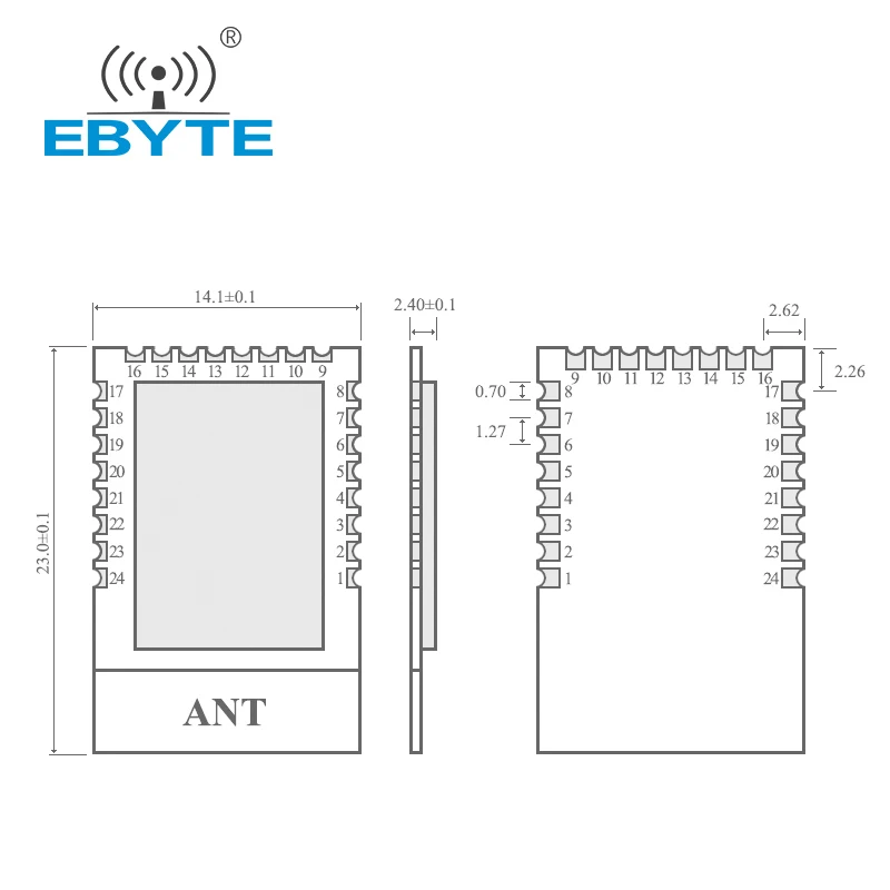 CC2530 Zigbee 2.4GHz Wireless Transmitter Receiver Zigbee Module 4 dBm EBYTE E18-MS1-PCB For Smart Home PCB Antenna Long Range