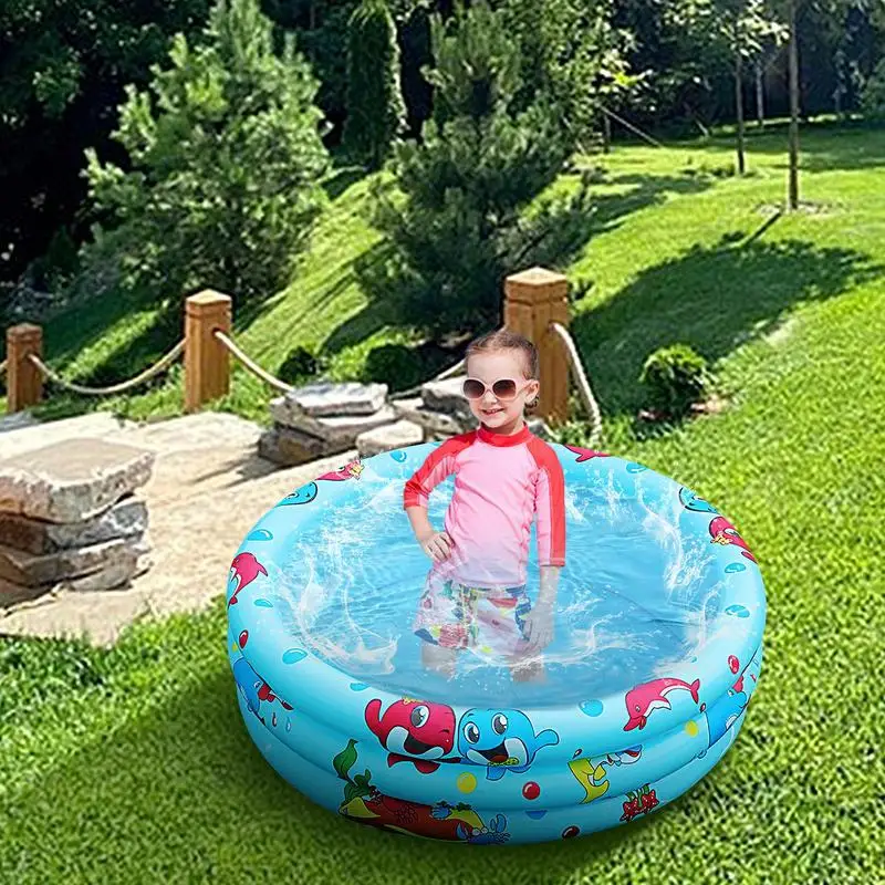 Circular Swimming Pool Three-Layer Water Fountain Toys Roun Kiddie Swimming Pools Swimming Pool For Toddler Outdoor Pool Quick