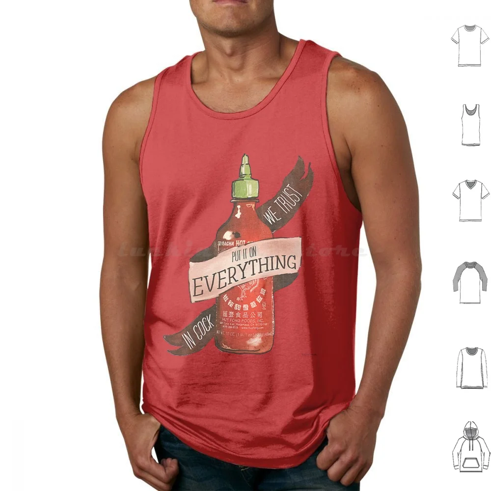 Sriracha tank tops drucken baumwolle sriracha sauce huy fong würzig kalifornien liebes sauce schwanz sauce siracha