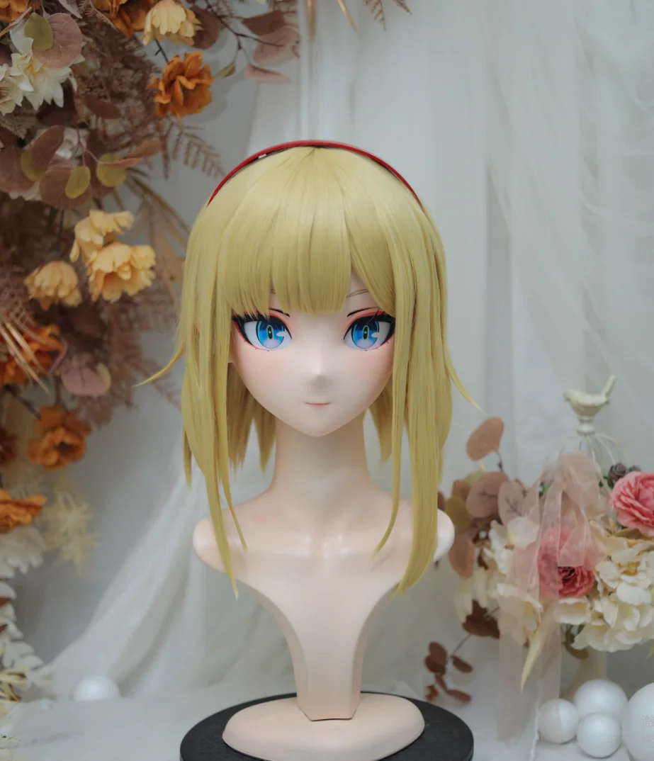 

(NFD-20-50)Customize Full Head With Lock Crossdress Doll Female/Girl Japanese Anime Cartoon Character Kig Cosplay Kigurumi Mask