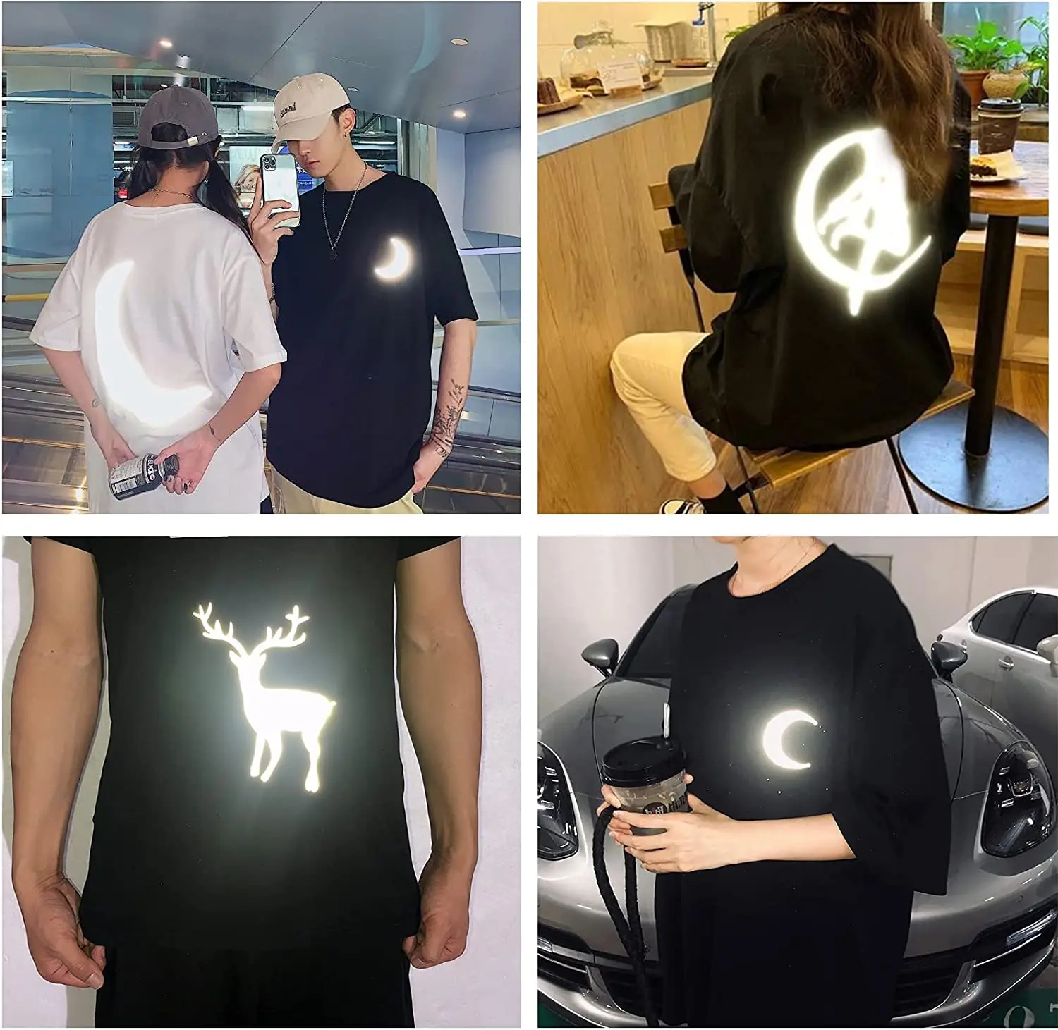 10 Different Colors Reflective Heat transfer vinyls HTV for T Shirts Iron on transfer elastic vinyl roll weed heat transfer film