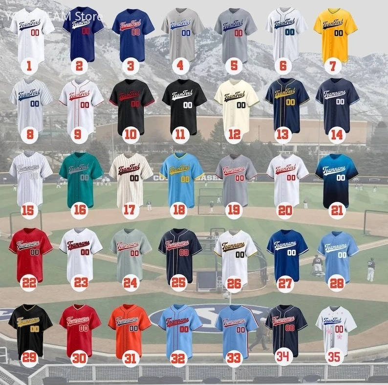 Custom Baseball Jersey Personalized Name Number, Team sport uniform Christmas Gift For Fans Sports Jerseys Uniform DIY Gift