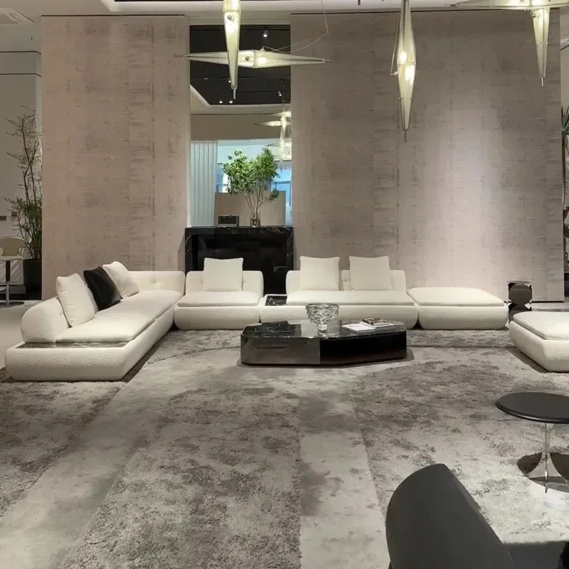 Super Moon Sofa Italian Living Room Large Flat Floor Villa Beauty Salon Reception Model Room Sofa