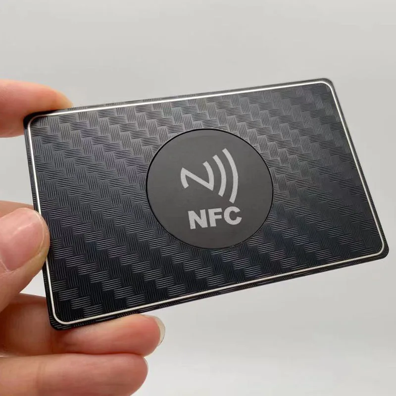 Kundenspezifisches Produkt Smart Metallic Thick Name Metal NFC Visitenkarte RFID