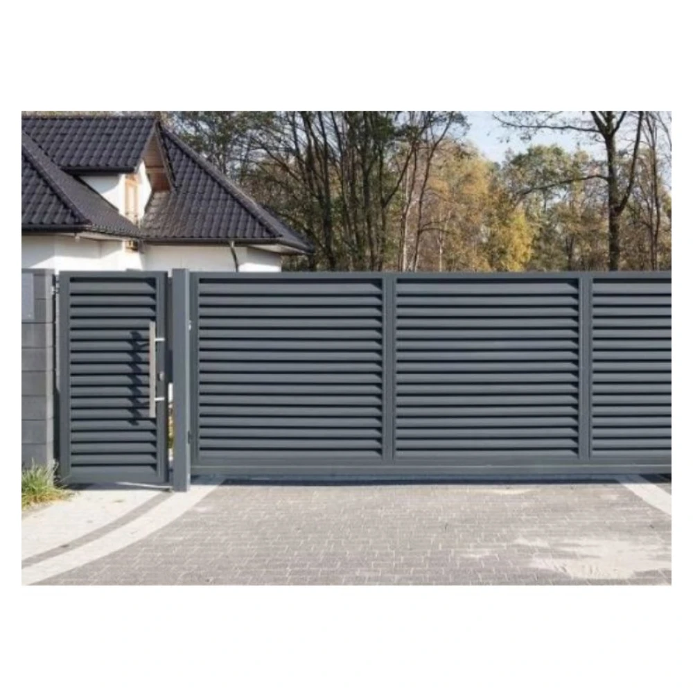 Latest Design Courtyard Gate House Gate Design High Quality Villa Main Entrance Gates Electric Modern Aluminum Gates